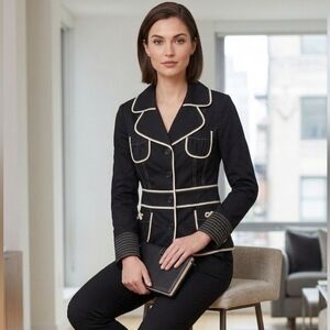 MG Originals New York/Paris Collection Black & Off White Utility Jacket,  Small